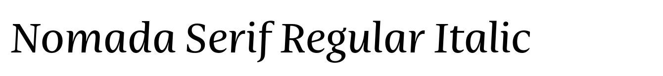 Nomada Serif Regular Italic